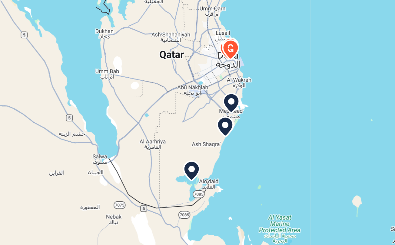 Tour route map for Quad Bikes